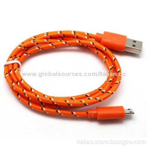 Micro USB Cable with Data and Charging Sync, Molded Type Connector, 1 to 10m Available Length